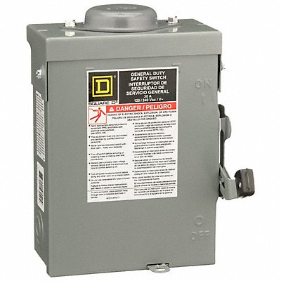 SQUARE D D211NRB Safety Switch Fusible 30 A Steel