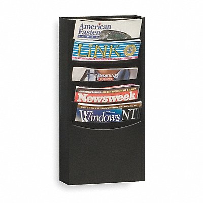 DURHAM MFG 40308 Literature Rack Compartment 5 Blk
