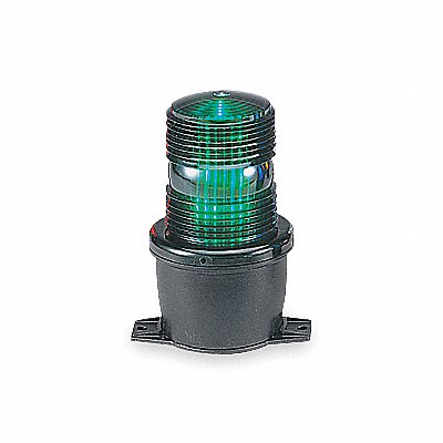 FEDERAL SIGNAL LP3PL120G Low Profile Warning Light LED Green 120V