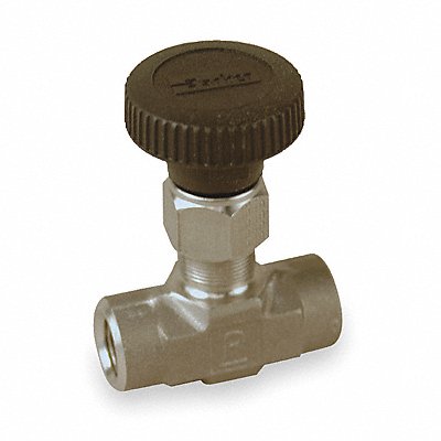 PARKER 4FV6LRSS Needle Valve Straight 316 SS 1/4 In.