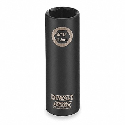 DEWALT DW22872 Impact Socket Steel Black Oxide 9/16 in