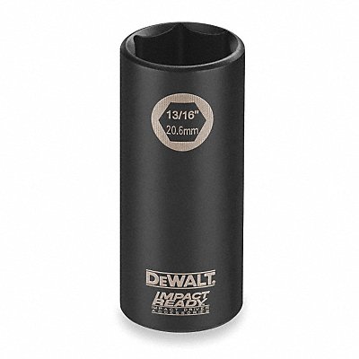 DEWALT DW22852 Impact Socket Steel Black Oxide 7/16 in