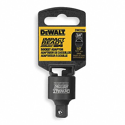 DEWALT DW2299 Impact Socket Adaptor Steel Black Oxide 1/2 in