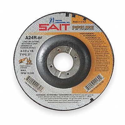UNITED ABRASIVES-SAIT 22040 Cut Off Grinding Wheel 7/8 CN Unthreaded Hole