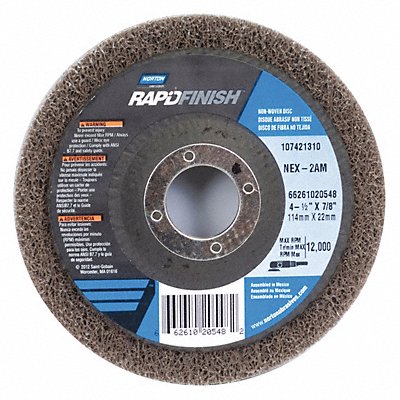 NORTON 66261020548 Non Woven Depressed Centre Disc 4 1/2 in Dia