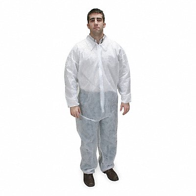CONDOR 2KTL7 D2176 Coveralls 5XL Wht Polypropylene PK25