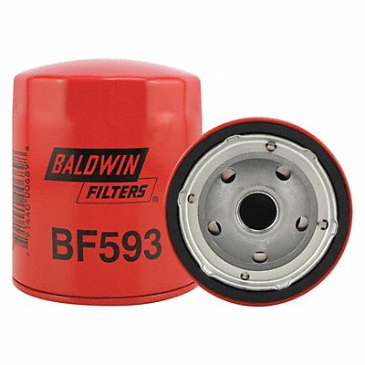 BALDWIN FILTERS BF593 Fuel Filter 4-13/32x3-23/32x4-13/32 In