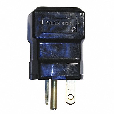 HUBBELL HBL5364VBK Straight Blade Plug Black 20 A Hng 5-20P