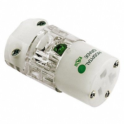 HUBBELL HBL8319CT Straight Blade Connector Clr 2P3W Elastomer 5-20R