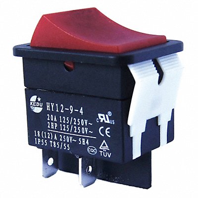 POWER FIRST 2LNA5 Rocker Switch No Lens/Lamp Red On/Off