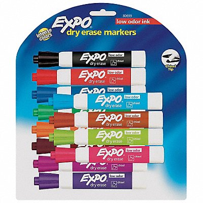 EXPO 80699 Dry Erase Marker Set Chisel PK12