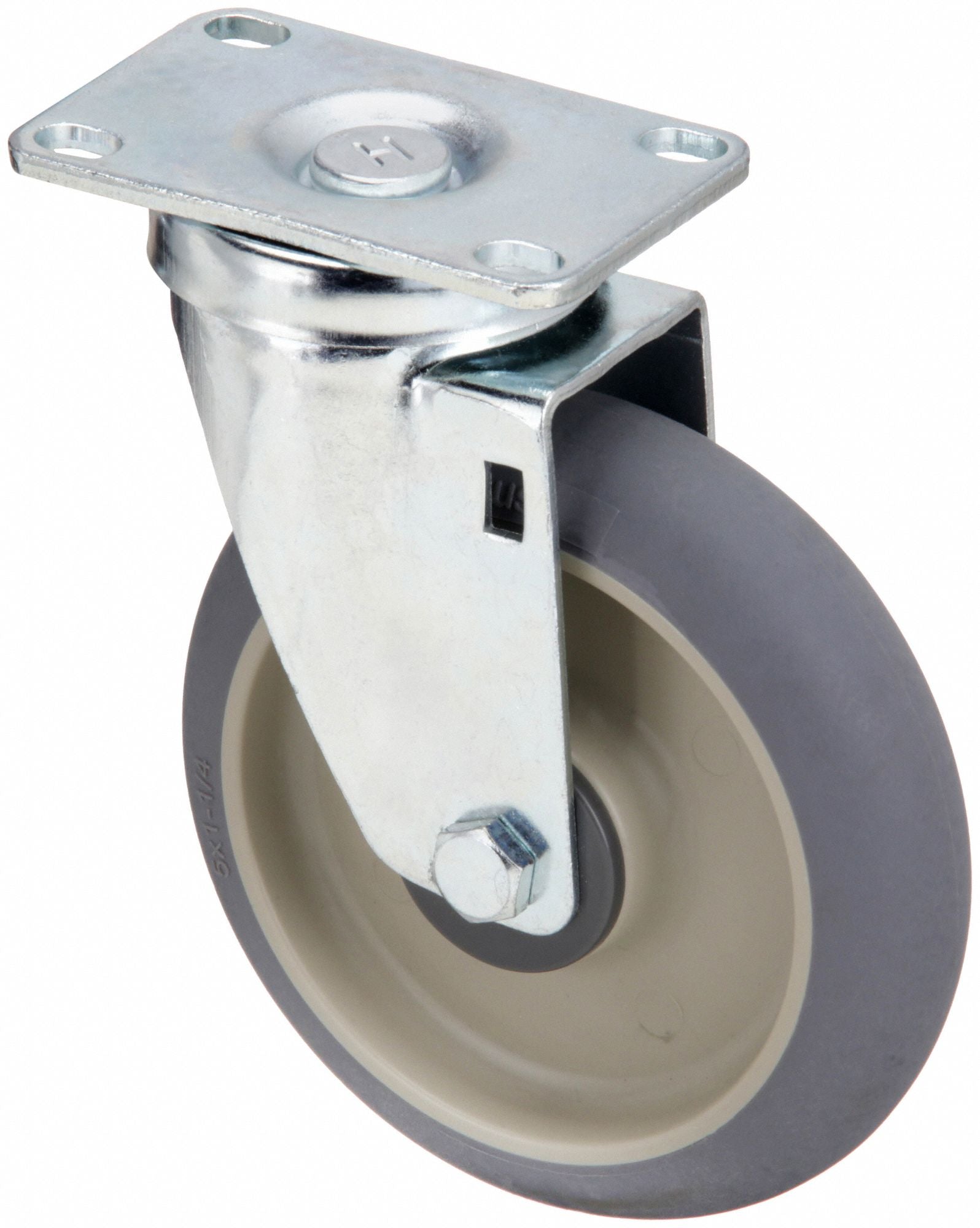 GRAINGER P12KSRCP035K12 Standard Plate Castor Swivel 250 lb.
