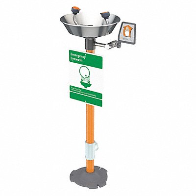 GUARDIAN EQUIPMENT G1825 Eyewash Station Pedestal Mount SS 16 W