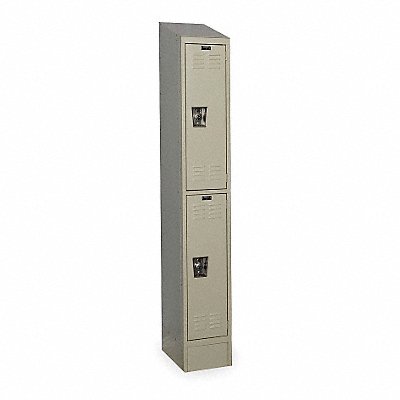 HALLOWELL URB12882ASBPT D4822 Wardrobe Locker Louvered 1 Wide 2 Tier Tan