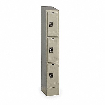 HALLOWELL URB12283ASBPT D4824 Wardrobe Locker Louvered 1 Wide 3 Tier Tan