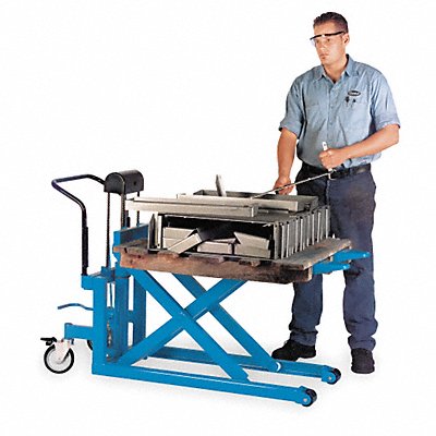 BISHAMON LVE50W Scissor Lift Cart 1100 lb Steel Fixed