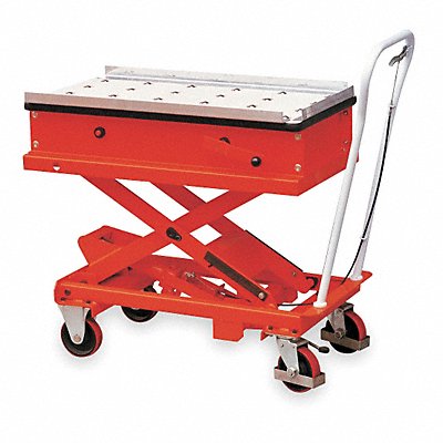 DAYTON 2MPP8 Scissor Lift Cart 2200 lb Steel Roller