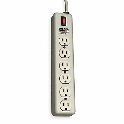 TRIPP LITE 6SPDX Outlet Strip 6 Outlet 15A 12-1/2 L Beg