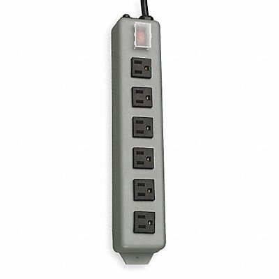 TRIPP LITE UL24RA15 Outlet Strip 6 Outlet 15A 12-1/2 L Gry