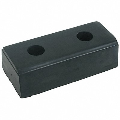 GRAINGER 2MYP8 Dock Bumper 10x2-3/4x4-1/2 In Rubber PK4