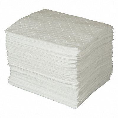BRADY SPC ABSORBENTS SPC300 Absorb Pad Oil-Based Liquids White PK100