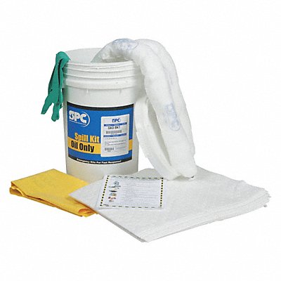 BRADY SPC ABSORBENTS SKOBKT Spill Kit Oil-Based Liquids White