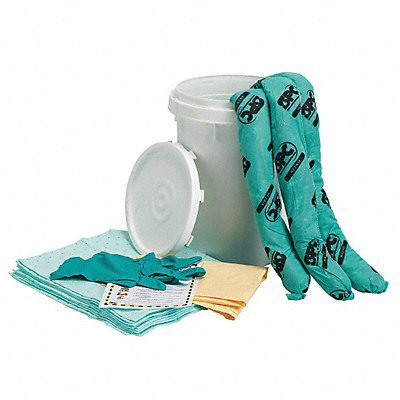 BRADY SPC ABSORBENTS SKHBKT Spill Kit Chem/Hazmat White