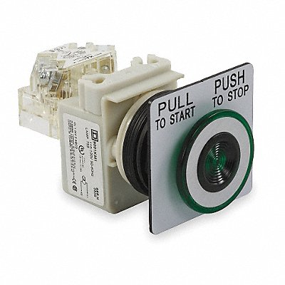 SCHNEIDER ELECTRIC 9001SKR9P1GH13 H6946 Mushroom Push Button Illm Transfmr Grn SPDT