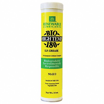 RENEWABLE LUBRICANTS 87611 Grease EP High Temp HT 180 NLGI 2 14 oz