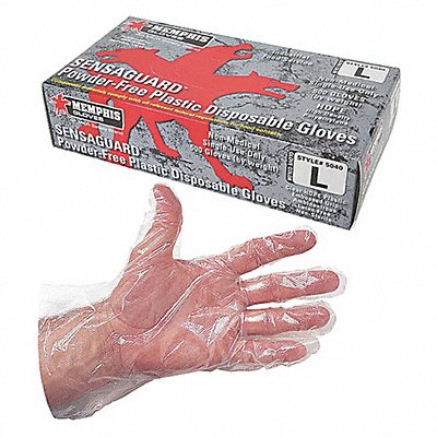 MCR SAFETY 5040 D1863 Disposable Gloves Polyethylene L PK500