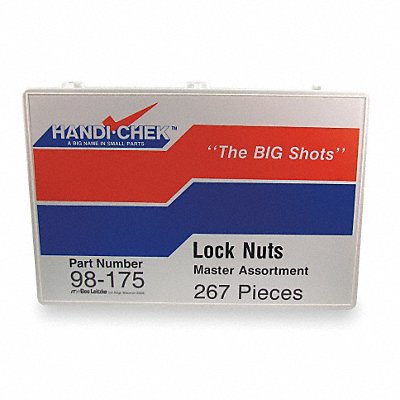 ITW BEE LEITZKE WWGDISPLNUT267 Hx LockNt Asrt Zinc Plated Steel 267PK
