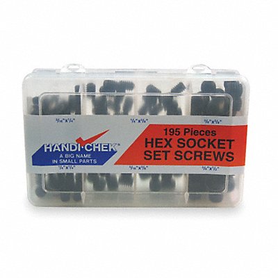 ITW BEE LEITZKE WWGDISPSET195 ScketSetScrwAssrt In BlackOxide 195pcs