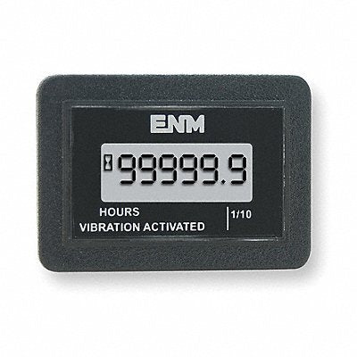 ENM T54D1 Hour Meter LCD Flush Rectangular Round