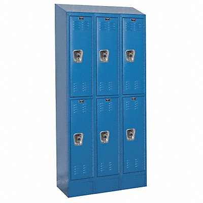 HALLOWELL URB32882ASBMB D4823 Wardrobe Locker Louvered 3 Wd 2 Tier Marine Blue