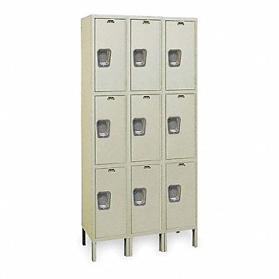 HALLOWELL UY32883APT K4128 Wardrobe Locker 3x3Locker Tan 78 x36 x18 Assm