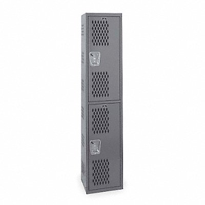 HALLOWELL HWBA2122HG Wardrobe Locker 2x1Locker Grey 72 x12 x12 Assm