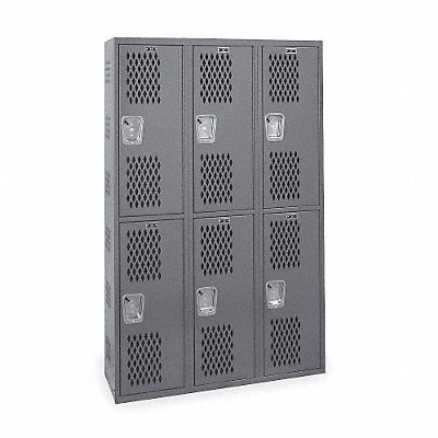 HALLOWELL HWBA212222HG Locker 2x3Locker Drk Gry 72 x36 x12 Assm