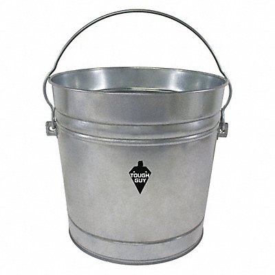 GRAINGER 2PYW5 Bucket 10 gal Silver