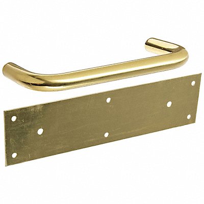 ROCKWOOD BF107X70A3 Pull Plate Barrier-Free Brass 3 x12 In