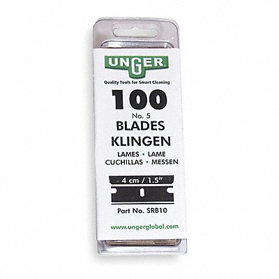UNGER SRB10 Replacement Blade 1-1/2 in L PK100