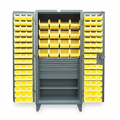 STRONG HOLD 36BBS2414DB Bin Cabinet Grey 78 x36 x24 111YllwBns
