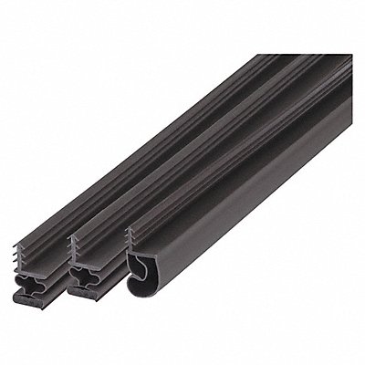 GRAINGER 29520042 Steel Door Weatherstrip Magnetic Brown