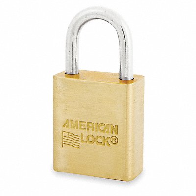 AMERICAN LOCK ASL40NKARMVKDG34823 Keyed Padlock 3/4 in Rectangle Gold