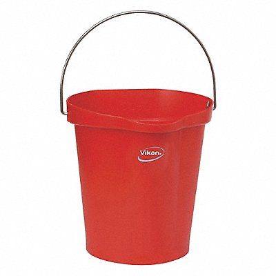 VIKAN 56864 F8439 Hygienic Bucket 3 1/4 gal Red