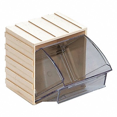 QUANTUM STORAGE SYSTEMS QTB406IV F8472 Indv Tip-Out Bin Ivory Unf 4 1/4 in
