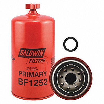 BALDWIN FILTERS BF1252 Fuel Filter 7-13/32x3-11/16x7-13/32 In