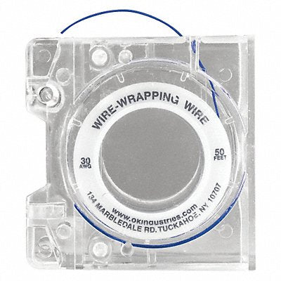 OK INDUSTRIES WD30B Wire Wrap Wire w/Disp 30 AWG Blu 50ft