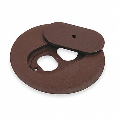 STEEL CITY P68DRCBRN Floor Box Cover Round 6 in Brown
