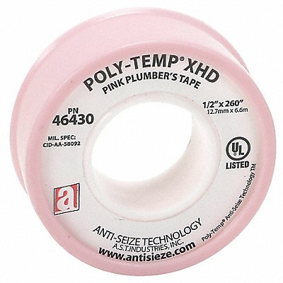 ANTI-SEIZE TECHNOLOGY 46430A Thread Sealant Tape 1/2 W Pink