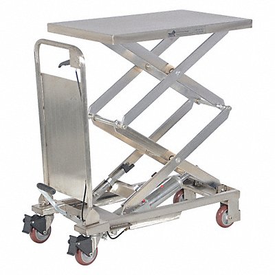 GRAINGER CART200DPSS Scissor Lift Cart 220 lb SS Fixed